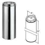 Duravent Duratech 6"D X 12"L "class A" Stainless Chimney: 6DT-12SS. Fixed Price $119.95.