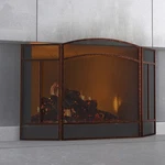 Beauty 3-PANEL Wrought Iron Fireplace Screen 48"X29" Spark Guard Copper. Fixed Price $87.98.