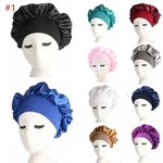 Women Night Sleep Caps Hair Care Bonnet Hats Cover Satin Wide Headwear Us. Fixed Price $7.58.