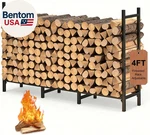 4FT Firewood Rack Indoor Outdoor, Heavy Duty Log Holder Stand For Fireplace, Adj. Fixed Price $60.00.