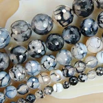 Faceted Black Fire Agate Round Beads 15" 6MM 8MM 10MM 12MM 14MM Pick Size. Fixed Price $5.99.