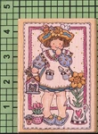 Gardening Girl 589K Wood Mounted Rubber Stamp By Penny Black 1996. Fixed Price $14.95.