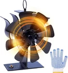 Melede 8-BLADE Heat Powered Stove Fan For Wood/log Burner/fireplace Increases.... Fixed Price $37.93.