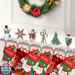 Loncaster Set Of 6 Christmas Stocking Holders For Mantle, Tree Weig. Fixed Price $78.99.