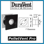 Duravent Pelletvent Pro Pipe 3" Diameter Wall Thimble #3PVP-WT New!. Fixed Price $86.99.