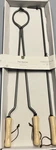 2PC Tongs And Fire Poker Tool Set Black - Threshold. Fixed Price $19.99.
