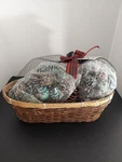 Plow & Hearth Fire Starter Gift Basket With Fatwood, Color Cones And Wax. Fixed Price $25.00.