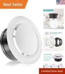 Sleek 3 Inch White Adjustable Air Vent Cover - Easy Installation Home Solution. Fixed Price $16.14.