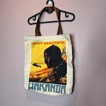 Loungefly Marvel Black Panther "visit Wakanda" Canvas Tote Bag. Fixed Price $22.00.