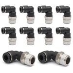 Phituoda 10 Pcs Push To Connect Fittings Male Elbow 1/4"OD X 1/8"MNPT, Black. Fixed Price $17.17.