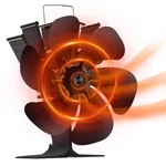 Tcfundy 6 Blades Heat Powered Wood Stove Fan Fireplace Non Medium, Black. Fixed Price $55.70.