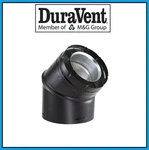 Duravent Directvent Pro 4" X 6-5/8" Black Degree Elbow #46DVA-E45B. Fixed Price $87.99.