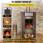 Vevor Chimney Sweep 33FT Length, Cleaning Tool Kits. Fixed Price $70.99.
