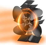 4-BLADE Heat Powered Stove Fan, Fireplace For Wood/log Burner. Fixed Price $34.00.