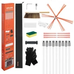 Vevor Chimney Sweep Kit Fireplace Cleaning Tool With Bristle Replacement Goggles. Fixed Price $57.07.
