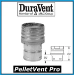 Duravent Pro 3" To 4" Increaser Adapter, Galv. #3PVP-X4. Fixed Price $84.99.