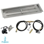 American Fireglass Rectangular Gas Pit Kit W/ Spark Ignition Lp 36X12". Fixed Price $742.49.