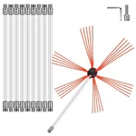 33FT Chimney Cleaner Sweep Kit Cleaning System Rotary Brush Rod Fireplace 10M. Fixed Price $53.99.