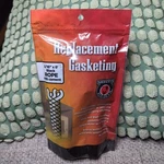 Meeco's Stove Replacement Gasketing Kit 5/16"X6' Black Fiberglass Rope Adhesive. Fixed Price $14.35.