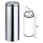 Duravent 8DT-48 In. Round Chimney Pipe Galvalume. Fixed Price $558.80.