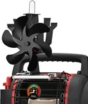 Sckee Wood Stove Fan, Heat Powered Fireplace With Bracket Compatible For Log. Fixed Price $42.00.