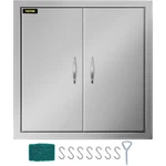 Bbq Access 24W X 24H Inch Stainless Steel Vevor Grill Double Brushed Doors. Fixed Price $104.99.