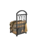 Lizh Metalwork Fireplace Log Holder With Tools, Wrought Iron Indoor.... Fixed Price $101.59.