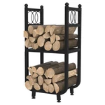 Vygrow 2-TIER Indoor/outdoor Heavy Duty Firewood Rack Log Holder Black. Fixed Price $64.58.