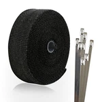 2 Inch 50 Feet Black Exhaust Heat Wrap Roll With 8 Stainless Ties For Motor.... Fixed Price $39.94.