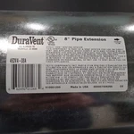 Duravent Directvent Pro 4" 8" Extension Pipe Galvanized 46DVA-08A. Fixed Price $25.00.
