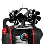 Yosn Dual Motors Heat Powered Fireplace Fan, Wood 6 Blades, Black. Fixed Price $56.98.