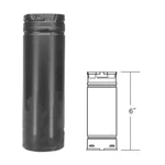Duravent 4" X 6" Straight Length Chimney Pipe Black 4PVP-06B. Fixed Price $54.86.