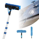 Vevor Solar Panel Cleaning Kit Water Fed Pole 20 Ft Brush Soap Dispenser. Fixed Price $109.99.