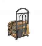 Lizh Metalwork Fireplace Log Holder With Tools, Wrought Iron Indoor.... Fixed Price $99.80.