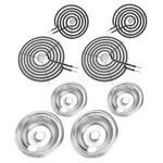Ge Stove Drip Pans & Burner Element Set, Fits WB30M1 WB30M2 Hotpoint. Fixed Price $59.99.