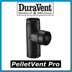 Duravent Pelletvent Pro Pipe 3" Diameter Black Tee With Cap #3PVP-TB New!. Fixed Price $148.99.