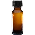 Amber Glass Boston Round Bottles 1/2 Oz (15 Ml) With Caps (12-24-48 Count). Fixed Price $36.95.