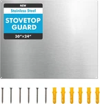 24" X 30" Stainless Steel Backsplash For Stove, Reversible Flat Metal Guard Rang. Fixed Price $108.99.