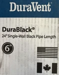 Duravent 6DBK-24 Durablack Stove Pipe 6" X 24" Galvanized Steel. Fixed Price $28.88.