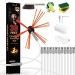 Morinoli 39 Feet Chimney Sweep Kit, Chrome Button Locking Ft, White. Fixed Price $94.76.