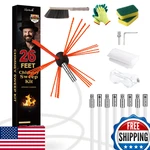 Morinoli 26 Feet Chimney Sweep Kit, Chrome Button Locking System, Cleani. Fixed Price $67.85.