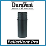 Duravent Pelletvent 3PVL-06B Black Pipe Length 3" X 6" *. Fixed Price $49.95.