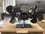 Tcfundy 10 Blade Wood Stove Fan, Dual Motor Fireplace Heat Powered. Fixed Price $34.99.