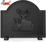 20" Cast Iron Firebacks For Fireplace Deer Decorative Plate W/fee. Fixed Price $179.84.