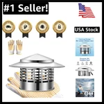 8 Inch Round Chimney Cap, 304 Stainless Steel Cover With Gloves, Weather. Fixed Price $57.99.