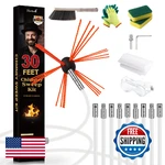 Morinoli 30 Feet Chimney Sweep Kit, Chrome Button Locking System, Cleani. Fixed Price $61.10.