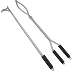 28" Stainless Steel Tongs, Fireplace Log Grabber - Heavy Duty Pit Tool. Fixed Price $78.74.