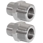 Joytube Reducer Hex Nipple, 1/4 1/8 Npt( O.d: 1/2" 3/8" ), Silver. Fixed Price $14.99.