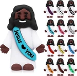 12 Mini Black Jesus Figures - Religious Party Favors For Sunday School. Fixed Price $17.99.